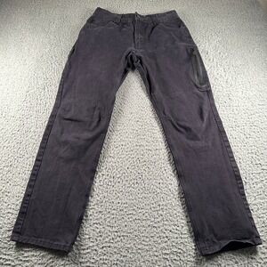 foehn Pants Mens 30(28 Fit)Black Cargo Tech Outdoors Straight Leg Cordura
